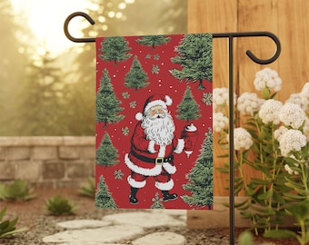 Christmas Garden & House Banner, Vintage Christmas Banner, Christmas Yard Decorations, Santa Decor, Christmas Home Decor