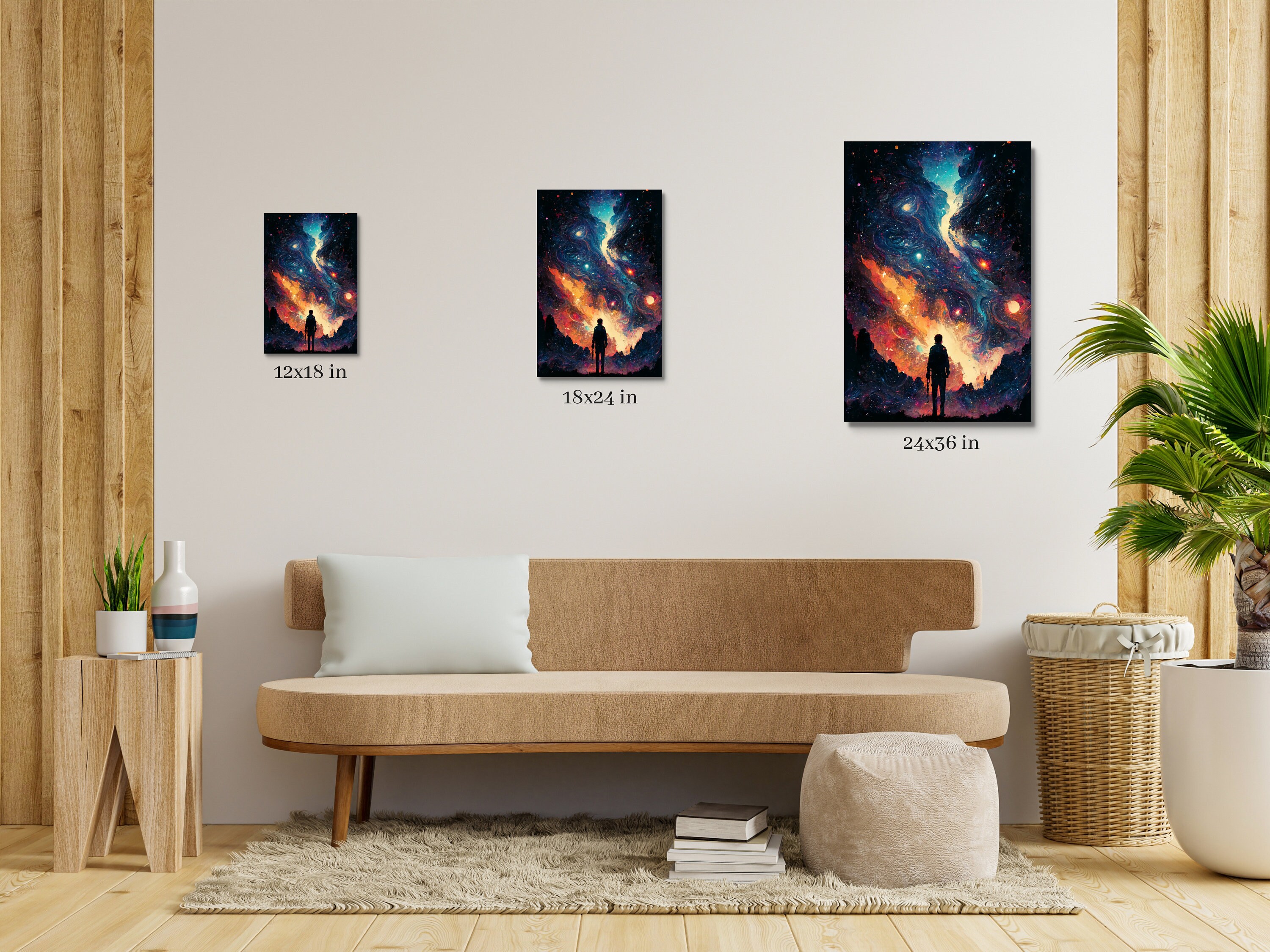 Galactic Splendor Poster: Colorful Nebula & Starry Sky Art - Etsy
