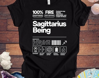 Sagittarius Zodiac Shirt - Astrology Birthday Gift, Sagittarius Tee, Fire Sign Crewneck for Zodiac Lovers