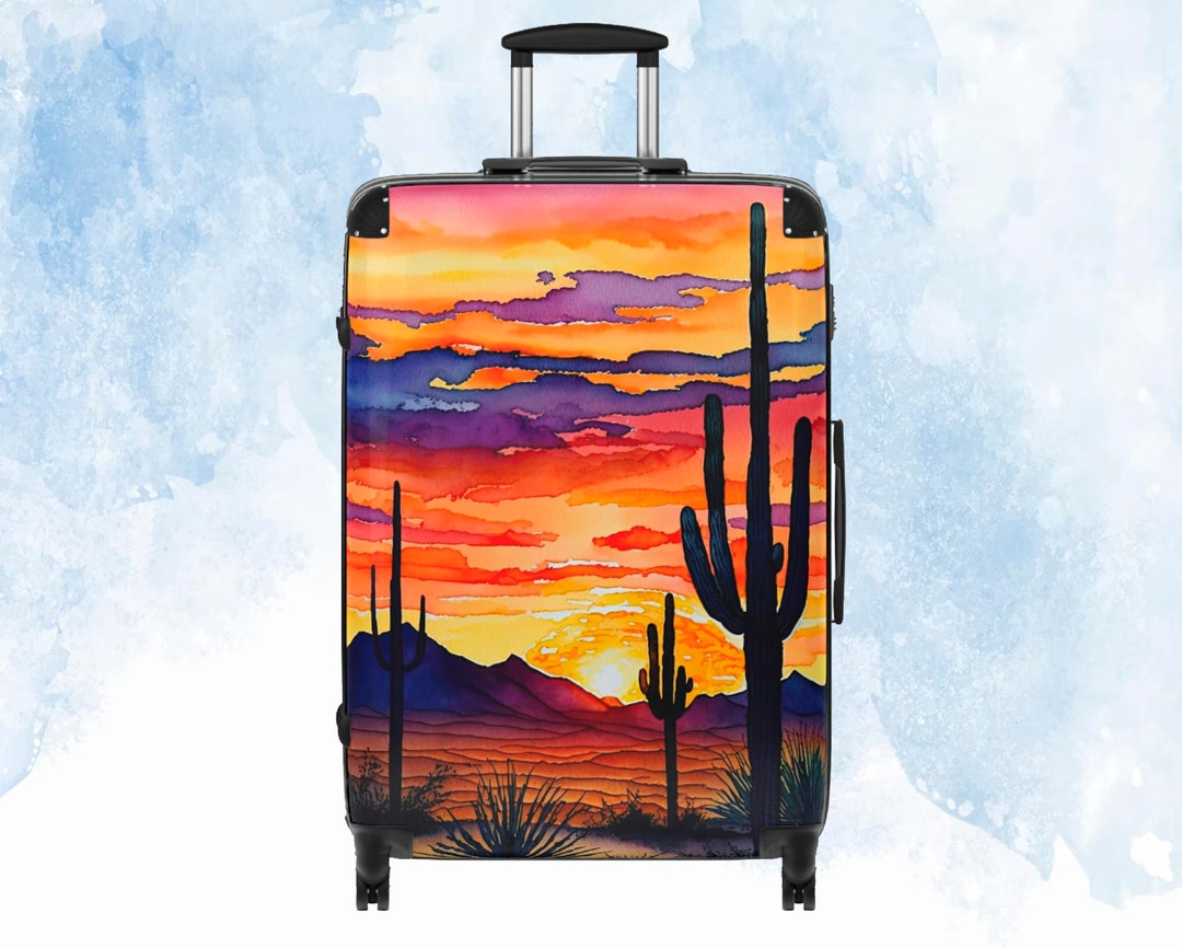 Southwest Desert Sunset Travel Suitcase Premium Hardshell Durable