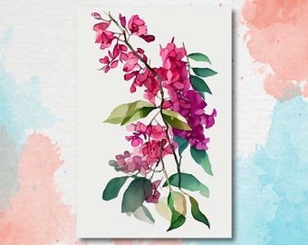 Watercolor Hibiscus Flower Hawaiian Print Women's Boots
