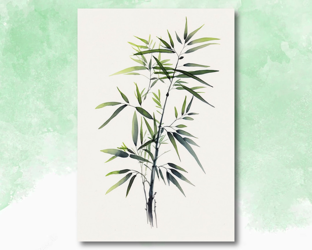 Minimalist Japanese Bamboo Wall Art Asian Print Nature Inspired Zen ...