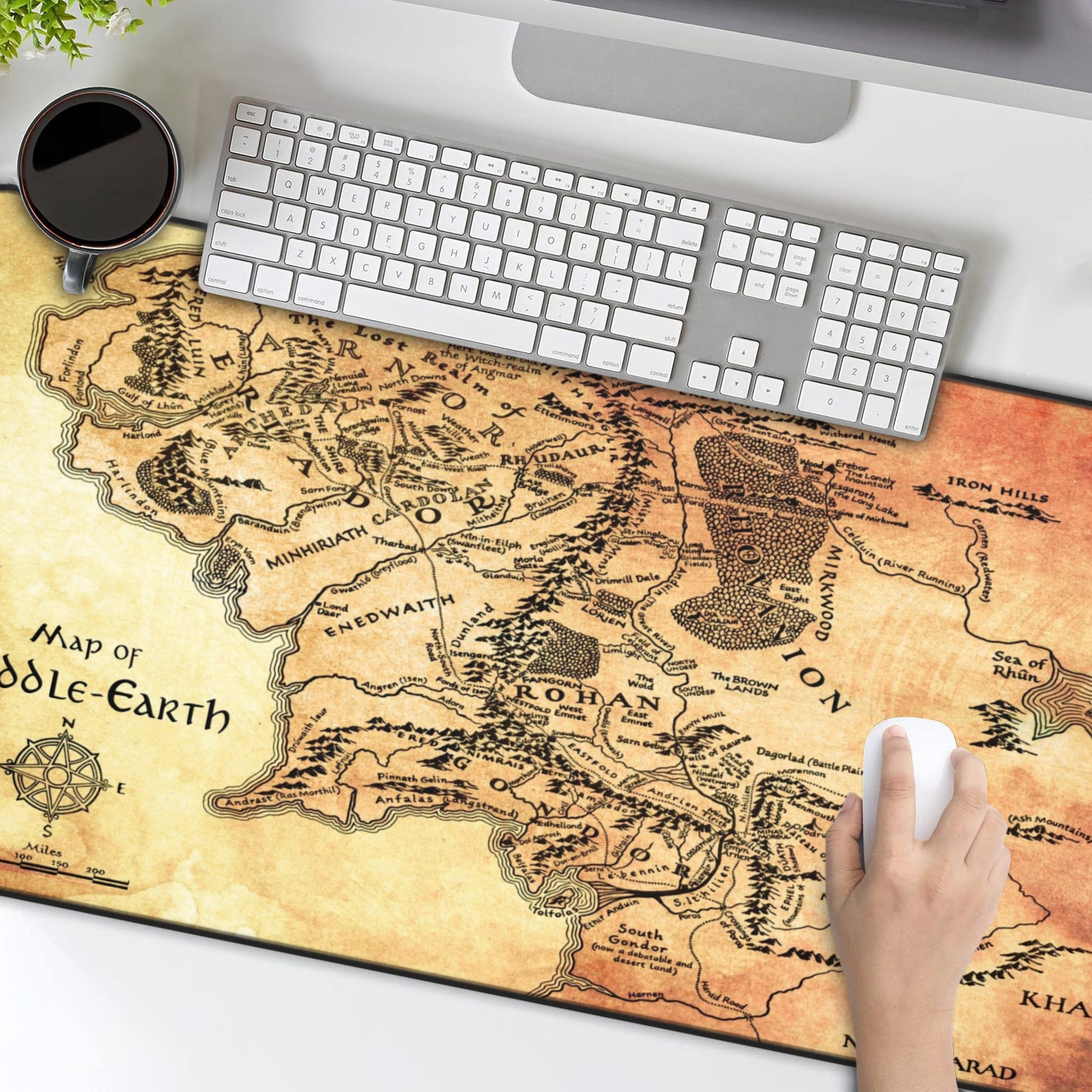 Lord Of The Rings Middle Earth Map Desk Mat, LOTR Designed & Sold By Lord Of The Rings Middle Earth Map Desk Mat, LOTR Designed & Sold By