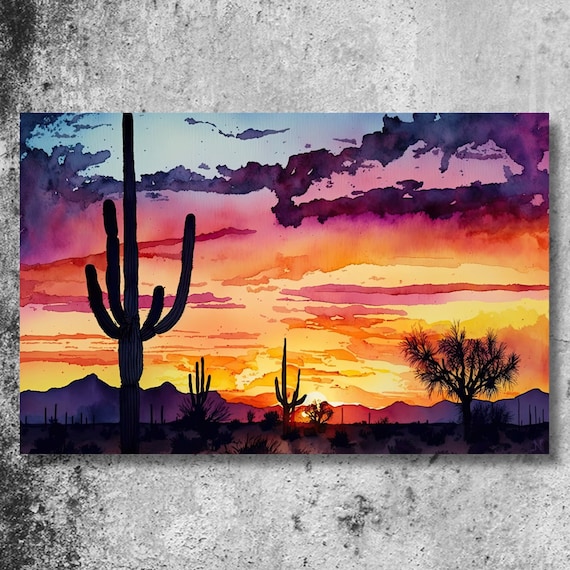 Stonehouse Collection Desert Sunset Cactus Letterhead Paper - 60 Sheets, 8.5" X 11", Saguaro Design, Printer Compatible - View #7