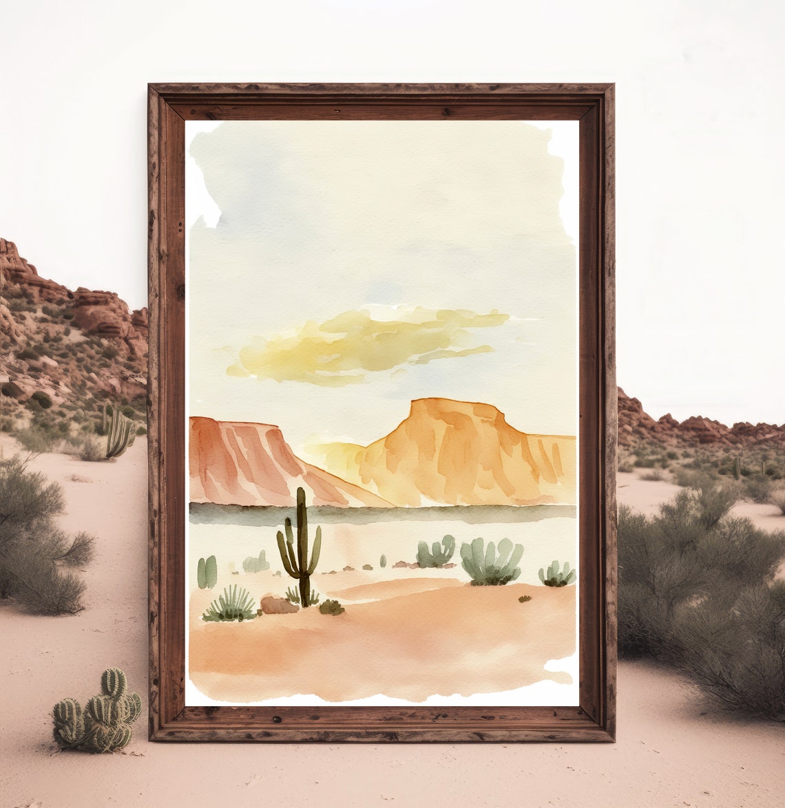 Minimalist Sonoran Desert Cactus Wall Art Southwest Nature - Etsy