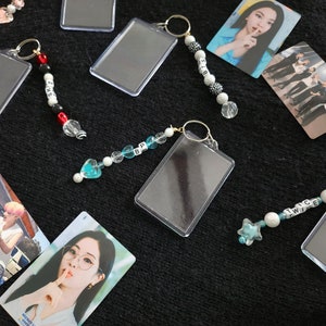 Schlüsselanhänger mit Fotokartenhalter (besonders angefertigt) KOSTENLOSE K-POP PHOTOCARD