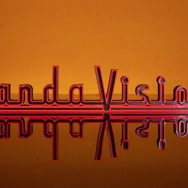 Logo 3D Wandavision à afficher