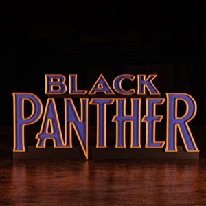 Logotipo 3D da Pantera Negra para exibição