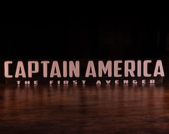 Capitão América: O primeiro logotipo 3D do Vingador para exibição