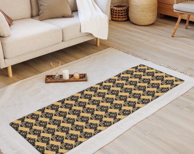 Yoga Mat with Crochet Pattern Top Student College essentials Thick Mat for Pilates,  Meditation and Yoga Accessories