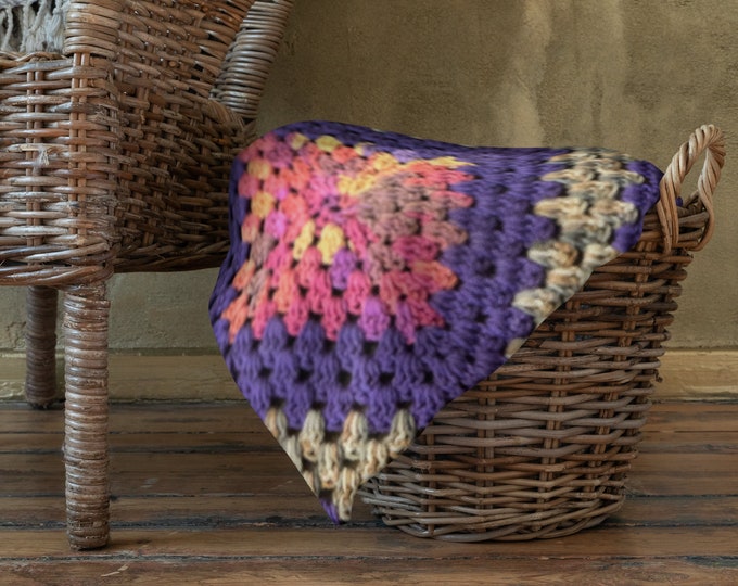 College Collection Decorative Pillows and Throw Blankets in Purple Triangle Pattern Scholars Delight