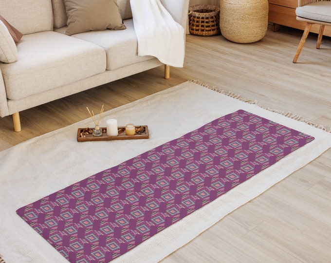 Yoga Mat with Crochet Pattern Top Student College Essentials Thick Mat for Pilates, Meditation Prayer, Yoga Accessories