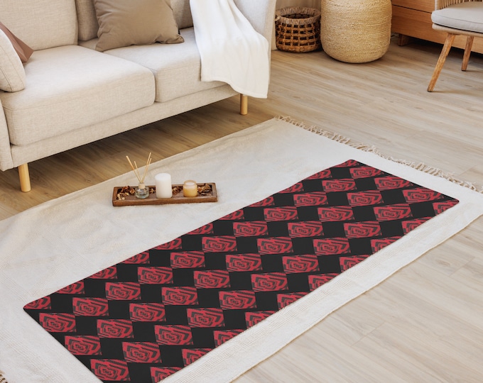 Yoga Mat Crochet Pattern Top College Essentials Thick Foundational Red Mat for Meditation, Prayer, and Pilates