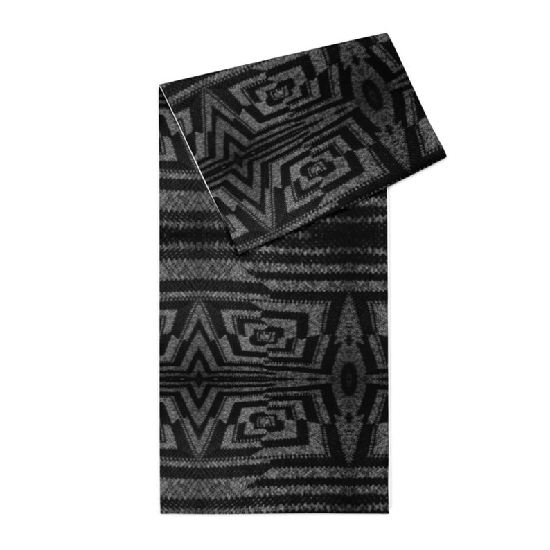 Custom Crochet Patterns, Modern Table Decor Runner, Black and Gray Design House Warming Last Minute and Practical ideas for Versatile Gifts bild 10