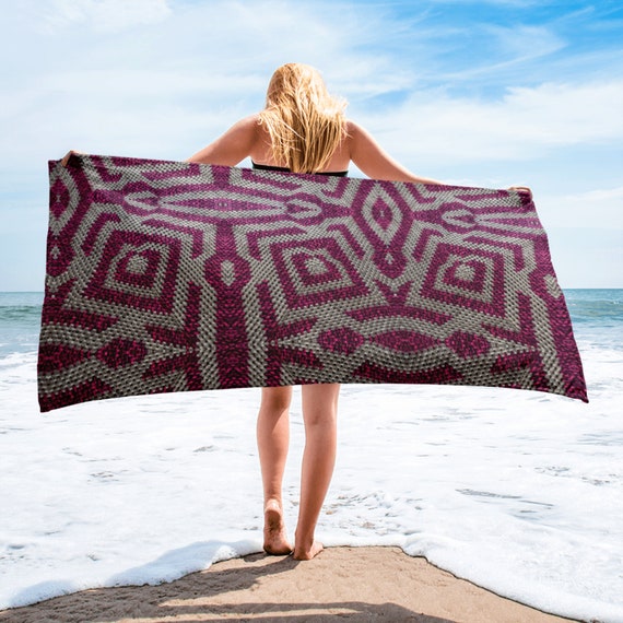 Crochet beach towel sale