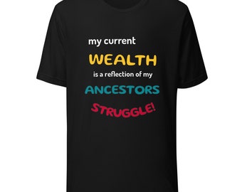 Mind Over Matter Inspirational Quotes Unisex T Shirt Empower Your Ancestors Wealth Quote T Shirt Catchy Phrases