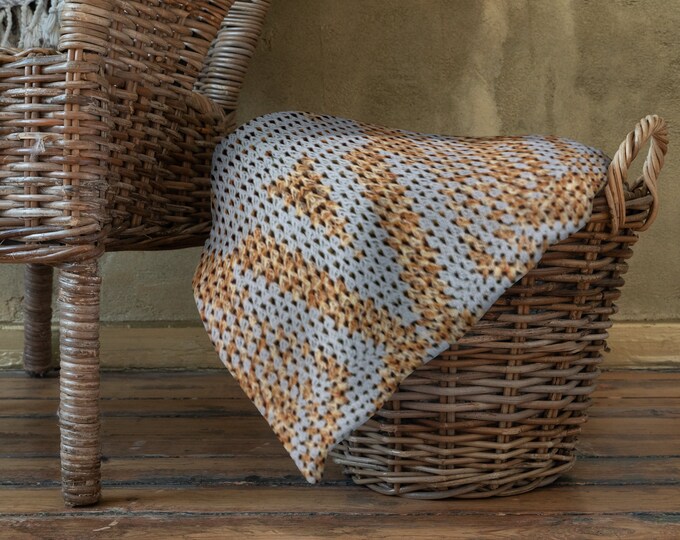 Crochet Design Pillows Cozy Throw Blankets and Oversized Towels - Blue Oasis Pattern Back to School College Essentials