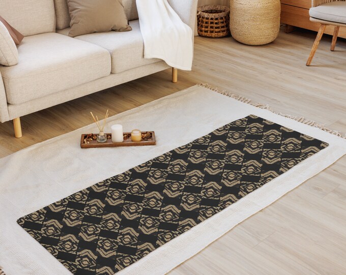 Yoga Mat with Crochet Pattern Top College Essentials for Meditation Thick Royalty Mat for Prayer and Pilates