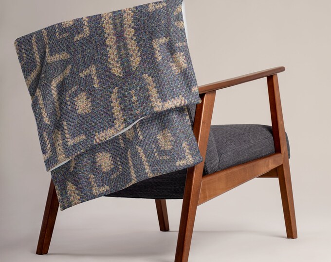 Cozy Throw Blanket Crochet Patterns  Settled Blues and White Grandma Blanket Design for Top College Bedroom Essentials