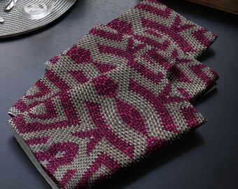 Cloth Napkins Set of 4, Crochet Design Ritzie Patterns, Housewarming Gift Ideas, Practical Last Minute Tableware Gifts