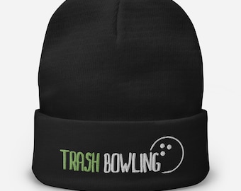 Bowling Beanie  | Trash Bowling | Funny Beanie | Gift | Sarcastic Beanie | Bowler |