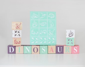 Dinosaurs - Toymaking Stencil, Adult Craft Kit, Made-With-Love Toys, Educational Toys, Baby and Toddler Gift, Baby Shower Gift