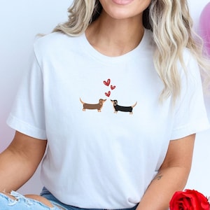 VALENTINES DAY DACHSHUND Tshirt for Doxie lovers, sausage dog owner gift,wiener dog,gift for doxie owner,dackel shirt,galentines day