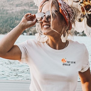 APEROL TSHIRT cute Aperol Shirt They see me Aperollin T-Shirt for Aperol lover, aperol gift aperoli tee aperol summer shirt gf party shirt