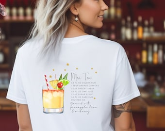 MAI TAI Tshirt perfect summer shirt for woman, surprise gift for girlfriend Cocktail gift summer T-shirt for bestie group shirt cute