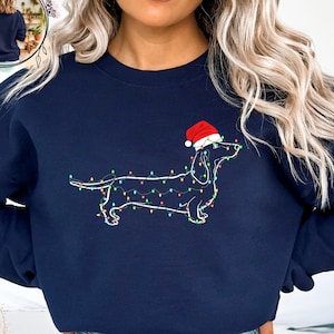 DACHSHUND CHRISTMAS SWEATER for doxie lovers, wiener dog owners, perfect christmas gift for sausage dog owner doxie gift sweatshirt christmas