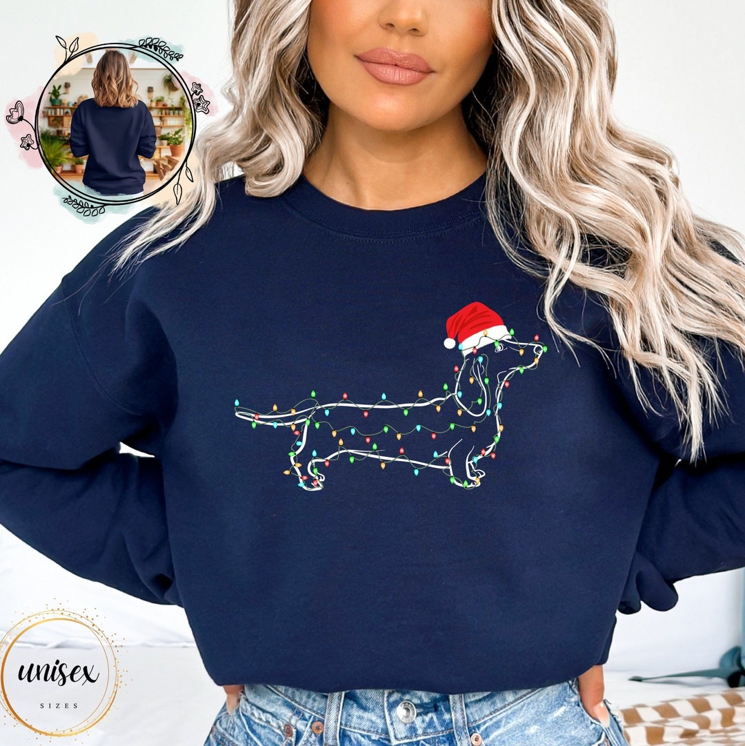 DACHSHUND CHRISTMAS SWEATER for Doxie Lovers, Wiener Dog Owners