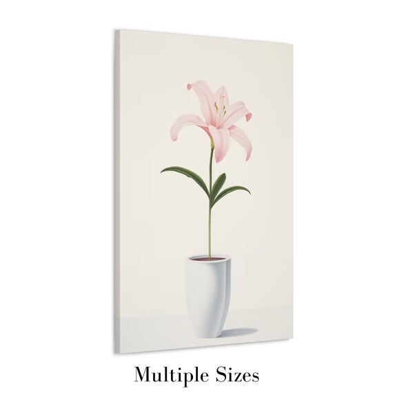 Pink Lily Canvas Print – Elegant Floral Home Decor