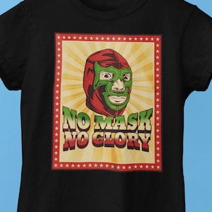 Luchador T Shirt, Lucha Libre Tshirt, Mexican Wrestling Tee, Masked Graphic Top, Grappling Sports Clothing, Wrestling Coach Gift, Gym Shirt