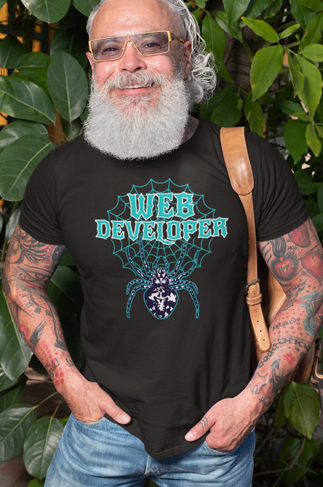 Web Developer T Shirt, Spider Design Tshirt, Programmer Fun Tee ...