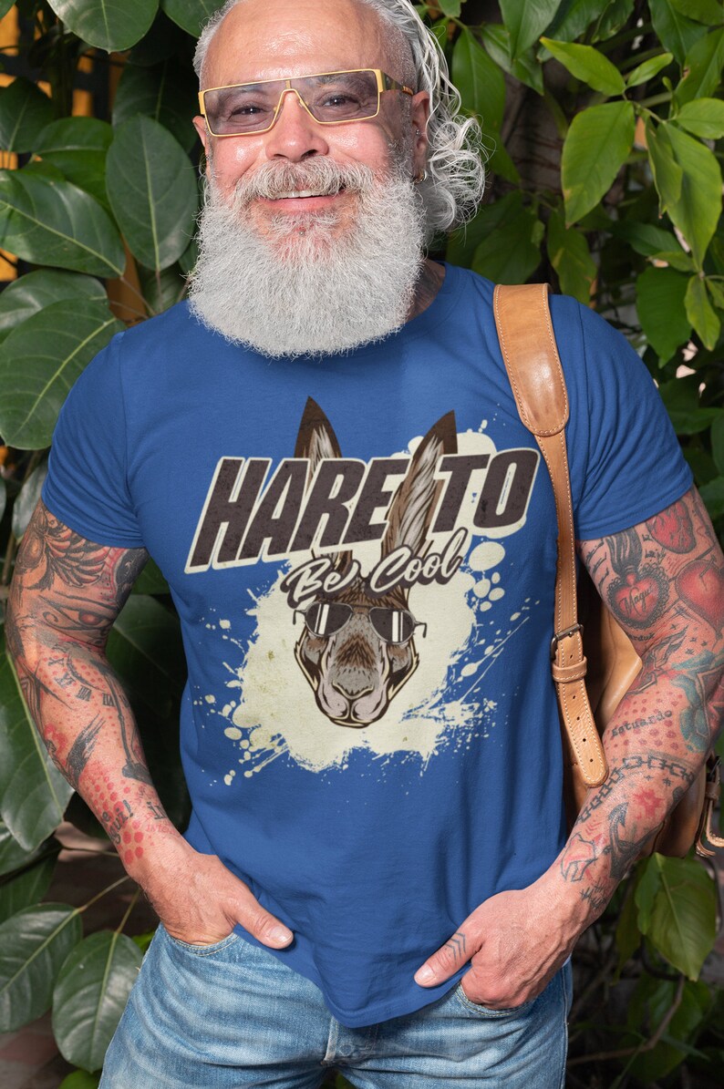 Hare Cool T Shirt, Funny Animal Pun Tshirt, Fun Casual Tee, Sunglasses ...