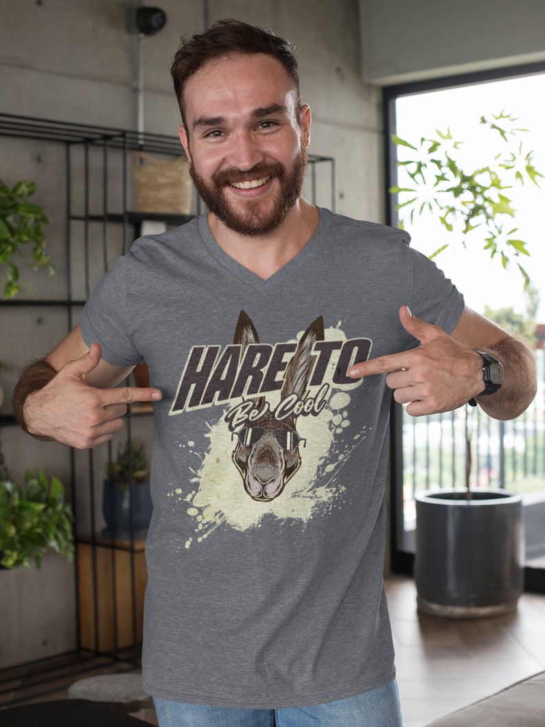 Hare Cool T Shirt, Funny Animal Pun Tshirt, Fun Casual Tee, Sunglasses ...