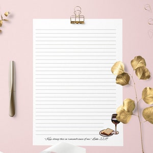 Campaña JW Memorial, Papel para escribir cartas en inglés, Papel para escribir cartas JW, Papelería JW, jw Memorial, Memorial por la muerte de Jesucristo