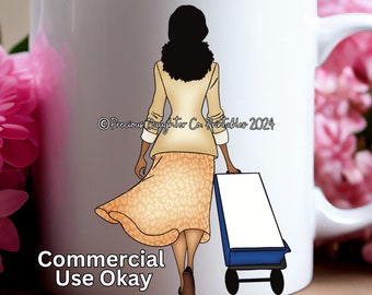 JW Preaching Cart Clipart, Sisters Design (Digital Download)