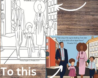 Målarbild för familjegudstjänsten, barn och vuxna (digital nedladdning)