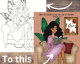 JW Coloring Page, Family Worship Printable (Digital Download)