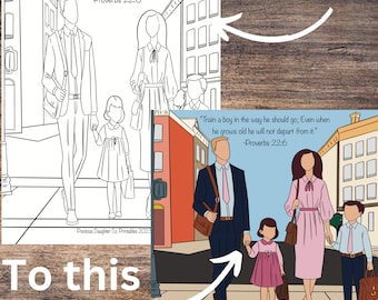 Målarbild för familjegudstjänsten, barn och vuxna (digital nedladdning)