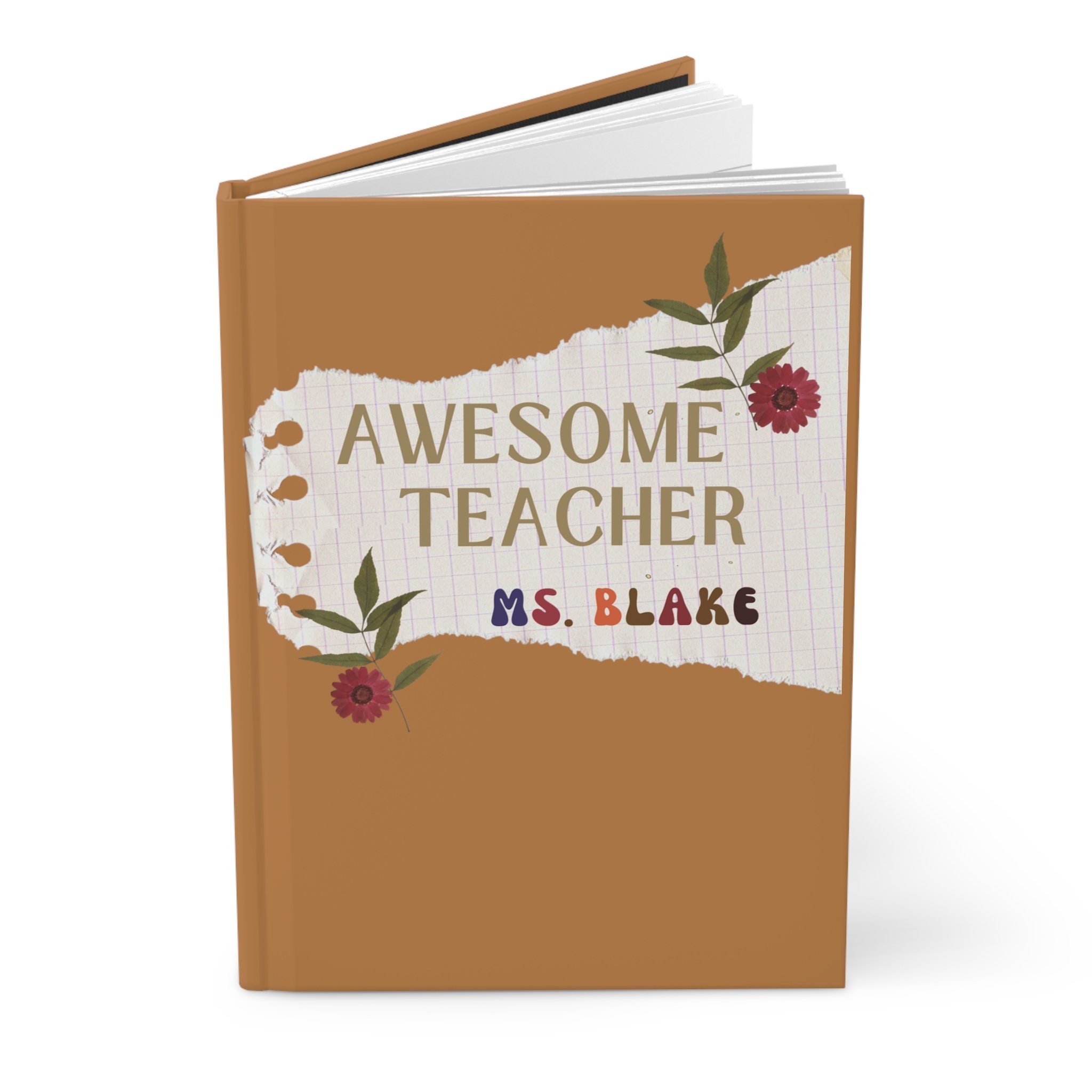 Teacher Gift Personalized Notebook for Teacher Gift Idea Hardback Notebook Gift for Teacher