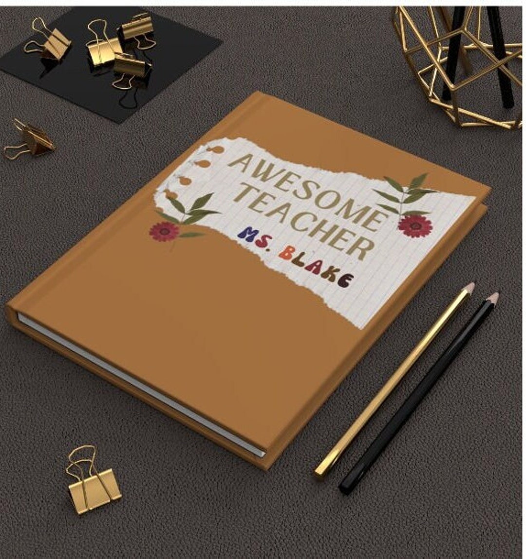 Teacher Gift Personalized Notebook for Teacher Gift Idea Hardback Notebook Gift for Teacher