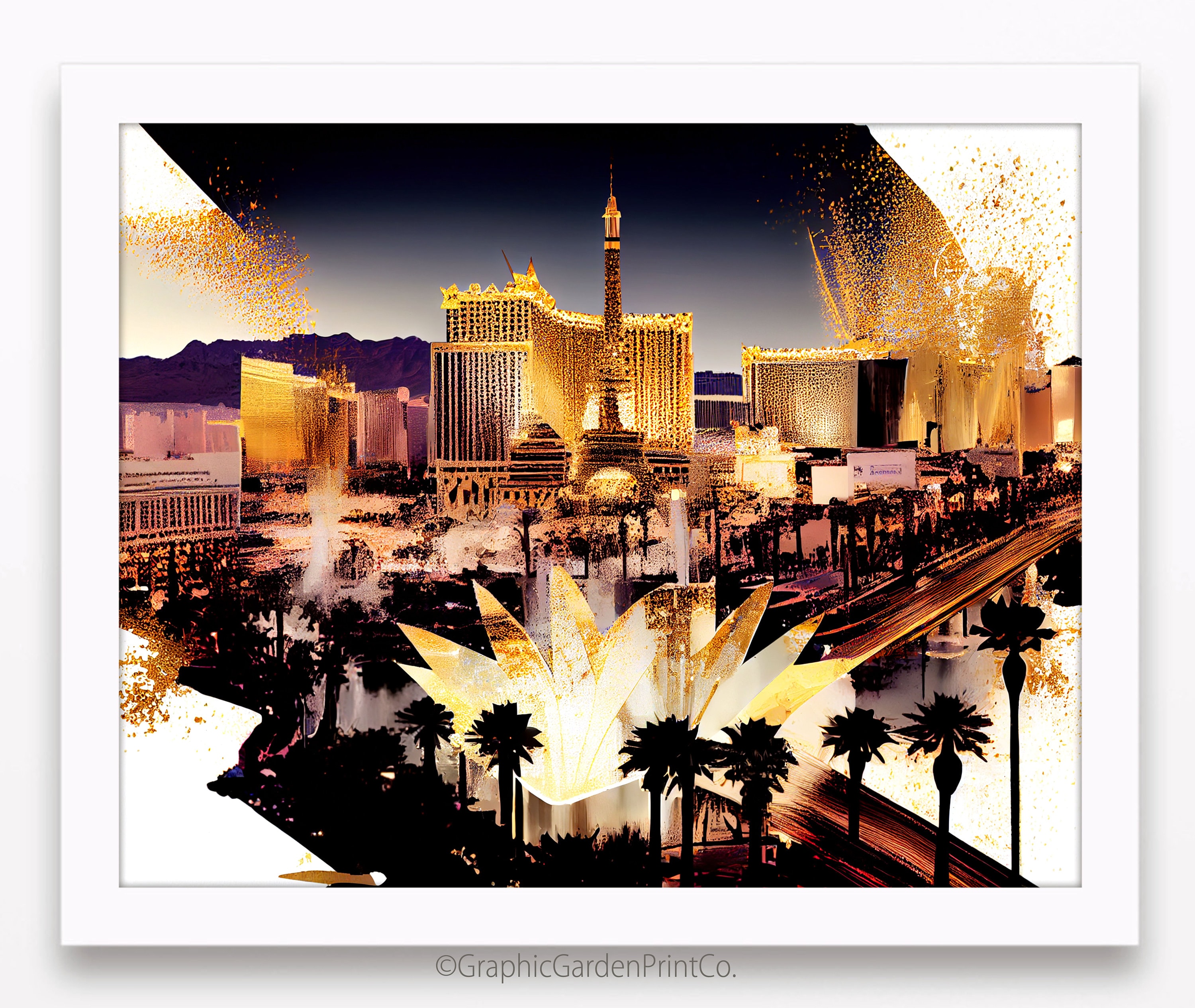 Las Vegas Strip Nevada Aerial View Photo Cool Wall Decor Art Print Poster  36x24