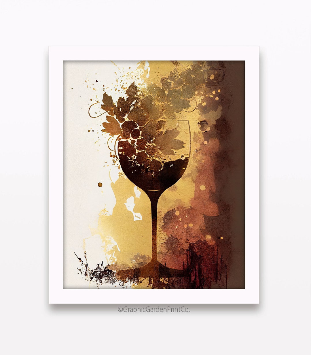 Red Wine Wall Art, Vino Glass Vertical Printable, Instant