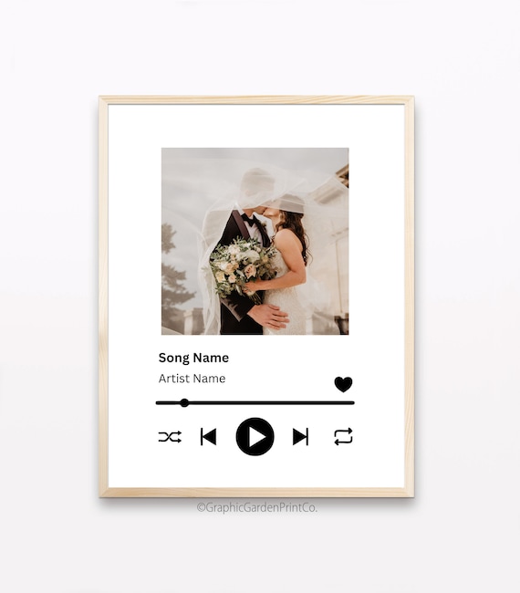 Couple Song Editable Wall Art, Customizable Special Music Print