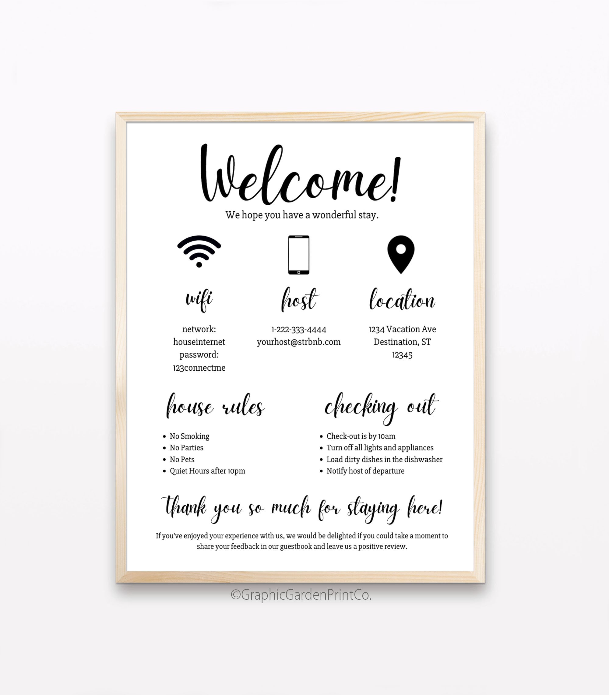 Vacation Home Welcome Book with Free Downloads + Welcome Letter