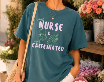Funny Nurse Shirt Coffee Rn Sweatshirt Unisex Comfort Colors Tee Registered Nurse Gift Nursing Student Graduation Present Healthcare Worker