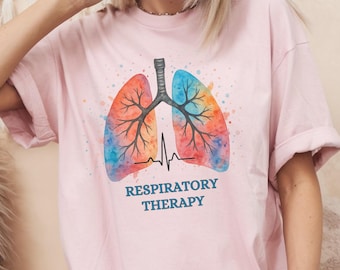 Respiratory Therapy Shirt, Watercolor Lungs Anatomy Tee, Respiratory Week Shirt, Pulmonology Shirt, Respiratory Therapist Appreciation Gift