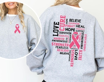 Empowering Breast Cancer Awareness Sweatshirt For Men And Women - Stand Strong Against Cancer, Breast Cancer Awareness Month Shirt
